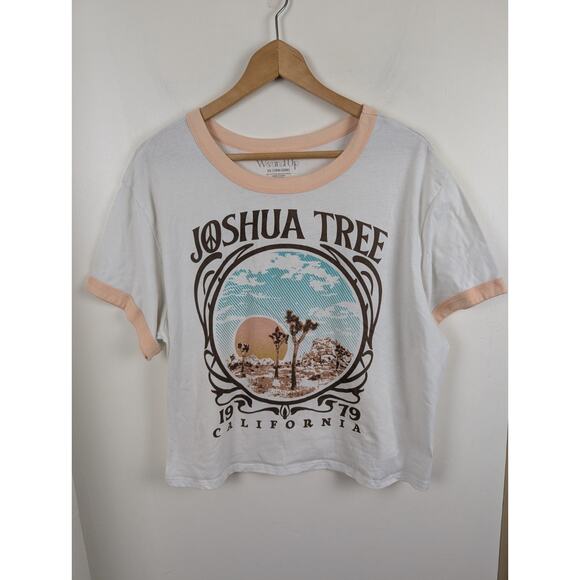Wound Up Women's Plus Size 2x Joshua Tree T-shirt Ring Neck Crop *See Desc* - Picture 1 of 6